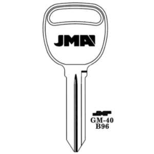 JMA GM DOUBLE SIDED KEY BLANK GM-40 P1110 B96 PACK OF 10