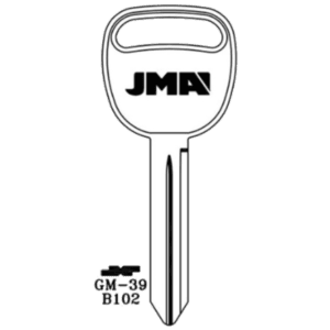 JMA GM TRUCK KEY BLANK GM-39 B102 / P1113 PACK OF 10
