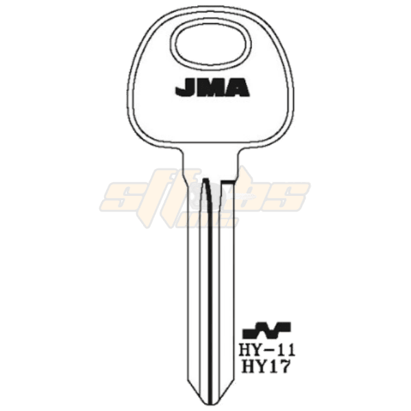 JMA HYUNDAI KIA 10 CUT KEY BLANK HY-11 HY17 PACK OF 10