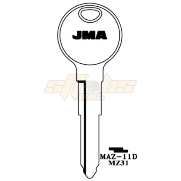 JMA MAZDA 10 CUT KEY BLANK MAZ-11D X249 MZ31 PACK OF 10
