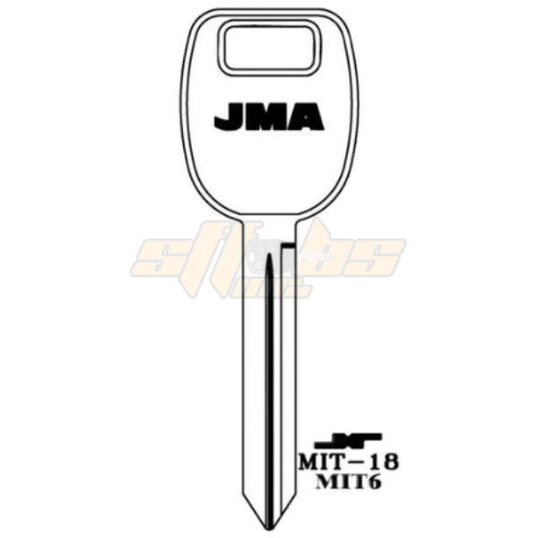 JMA MITSUBISHI 8 CUT KEY BLANK MIT-18 X263 MIT6 PACK OF 10