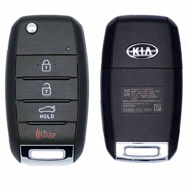 2017-2018 KIA FORTE 4B FLIP STYLE KEYLESS REMOTE FOB TRANSMITTER OSLOKA-875T