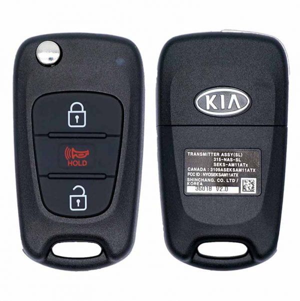 2012-2013 KIA SPORTAGE 3B FLIP STYLE KEYLESS REMOTE FOB TRANSMITTER NY0SEKSAM11ATX (SL)