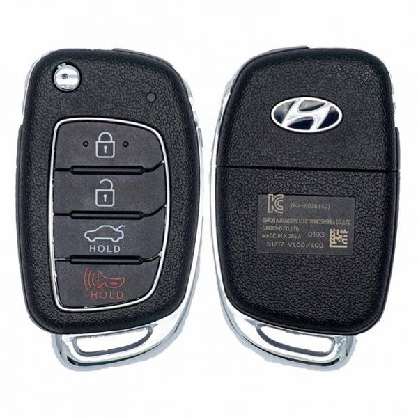2017-2018 HYUNDAI ELANTRA 4B FLIP STYLE KEYLESS REMOTE FOB TRANSMITTER 95430-F2000 F2001