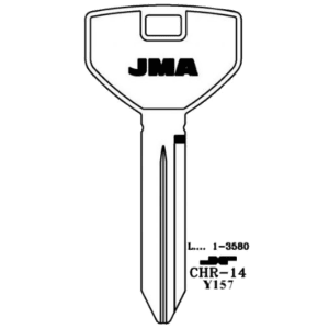 JMA CHRYSLER DODGE JEEP KEY BLANK CHR-14 P1794 Y157 PACK OF 10