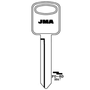 JMA FORD 10 CUT KEY BLANK FO-8D H67 PACK OF 10