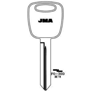 JMA FORD 10 CUT KEY BLANK FO-30D H78 PACK OF 10