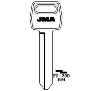 JMA FORD 10 CUT KEY BLANK FO-20D H54 PACK OF 10