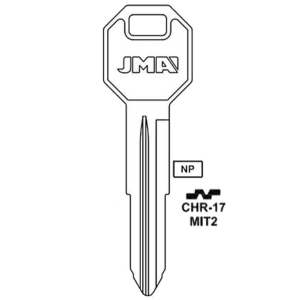 JMA MITSUBISHI MIT2 / X213 KEY BLANK CHR-17 PACK OF 10