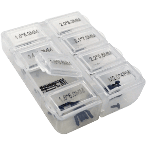 SET OF REPLACEMENT ROLL PINS & SCREWS - 10 EACH IN 7 SIZES BY GTL
