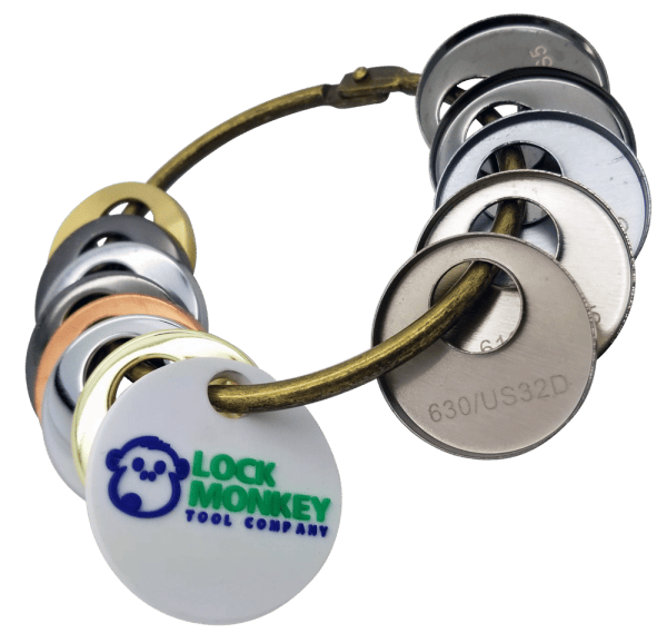 LOCK HARDWARE FINISHING RING 12PCS SAMPLE PACK MK350 BY LOCK MONKEY