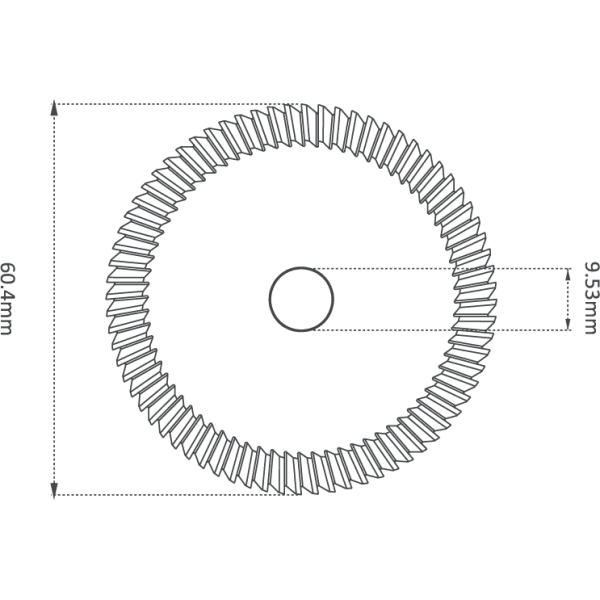 HSS M35 60.4mm (80°) ANGLE MILLING CUTTER - Image 2