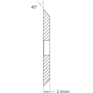 CARBIDE 60.3mm (90°) ANGLE MILLING CUTTER FOR HPC