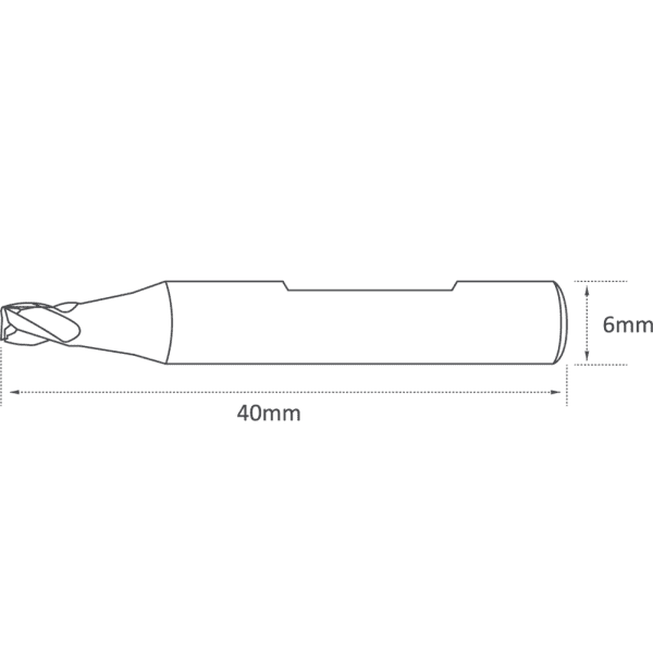 2.5mm 4 FLUTES END MILL CUTTER FOR JMA/SILCA - Image 3