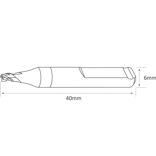 2.5mm 5-AXIS END MILL CUTTER FOR BIANCHI - Image 3
