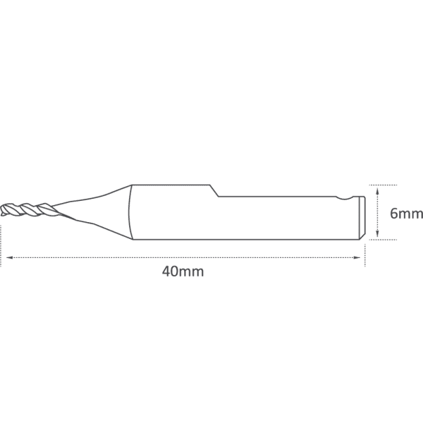 1.5mm END MILL CUTTER FOR KEYLINE 994 (F Jaw ONLY) - Image 3