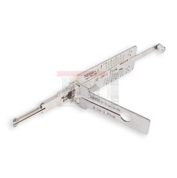 ORIGINAL LISHI NE66 S66NN VOLVO 4-TRACK 2-IN-1 PICK - IGNITION/DOOR/TRUNK - ANTI GLARE