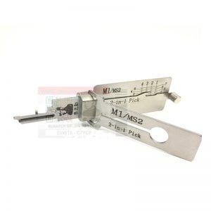 ORIGINAL LISHI 2 IN 1 PICK FOR MASTER LOCK PADLOCKS THAT USE M1 / MS2 KEY BLANKS - ANTI-GLARE