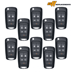 2010-2019 REPLACEMENT 5B FLIP KEY REMOTE TRANSMITTER FOR CHEVROLET OHT01060512 PACK OF 10
