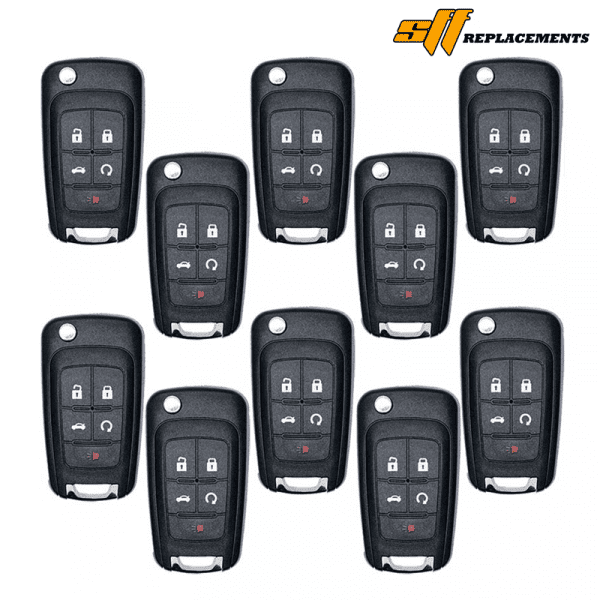 2010-2019 REPLACEMENT 5B FLIP KEY REMOTE TRANSMITTER FOR CHEVROLET OHT01060512 PACK OF 10