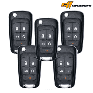 2010-2019 REPLACEMENT 5B FLIP KEY REMOTE TRANSMITTER FOR CHEVROLET OHT01060512 PACK OF 5