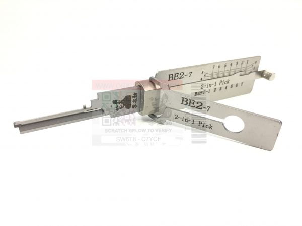 ORIGINAL LISHI 2-IN-1 RESIDENTIAL TOOL BE2 FOR BEST A KEYWAY 7-PIN - ANTI-GLARE