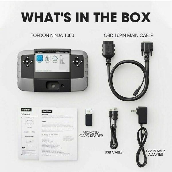 TOPDON T-NINJA 1000 OBD AUTOMOTIVE SMART DIAGNOSTIC PROGRAMMER - Image 3