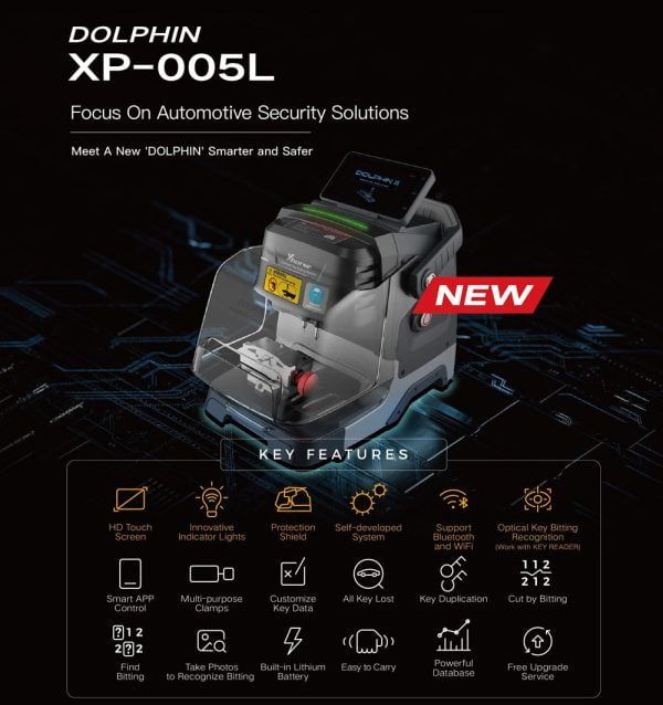 XHORSE DOLPHIN II XP-005L HIGH SECURITY PORTABLE KEY CUTTING MACHINE - Image 6