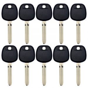 PACK OF 10 REPLACEMENT TOYOTA H CHIP TRANSPONDER KEY TOY44H-PT