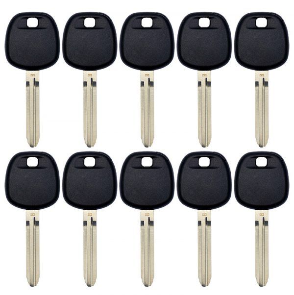 PACK OF 10 REPLACEMENT TOYOTA H CHIP TRANSPONDER KEY TOY44H-PT