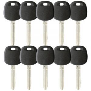 PACK OF 10 REPLACEMENT TOY44D TRANSPONDER KEY FOR TOYOTA (DOT CHIP)
