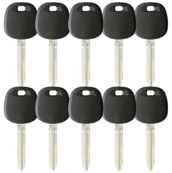PACK OF 10 REPLACEMENT TOY44G TRANSPONDER KEY FOR TOYOTA (G CHIP)