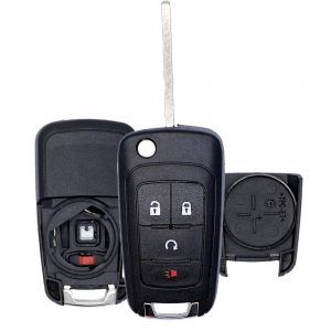 REPLACEMENT 4B FLIP KEY REMOTE SHELL / CASE FOR GENERAL MOTORS OHT01060512
