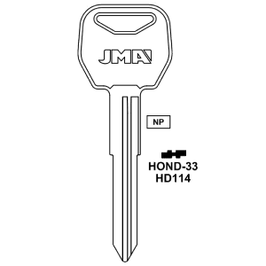 JMA HONDA HOND-33 HD114 MOTORCYCLE KEY PACK OF 10