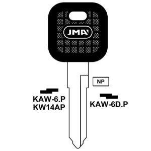 JMA KAWASAKI KW14 KAW-6.P MOTORCYCLE PLASTIC HEAD KEY PACK OF 5