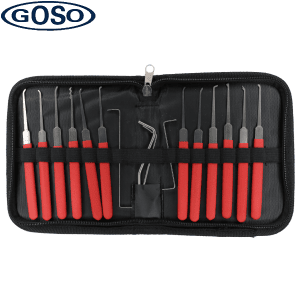 GOSO 15 PIECE LOCK PICK SET WITH FOLDING CASE