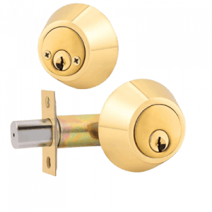 MAXTECH Builders Series Grade 3 High Quality Double Cylinder Deadbolt - Brass Finish