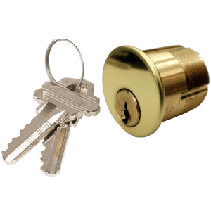 MAXTECH 1″ Mortise Cylinder Brass Finish (SC1 Keyway)