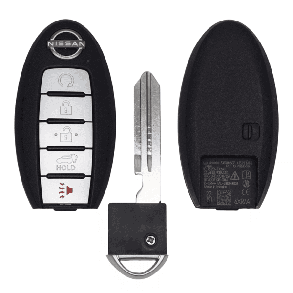 2021-2024 NISSAN PATHFINDER ROGUE 5B SMART KEYLESS PROXIMITY REMOTE FOB S180144507 285E3-6XR7A (PEWTER LOGO)