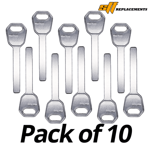 HU100 MECHANICAL KEY BLANK PACK OF 10