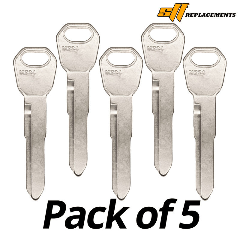 MZ34 MAZ34 MX24 MAZ24 MECHANICAL KEY BLANK PACK OF 5